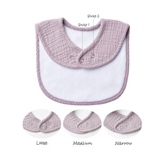 Konssy Muslin Baby Bibs absorbent front-side close-up highlights moisture management.