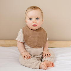 Konssy muslin baby bibs variety colors suitable for unisex styles