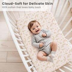 Konssy bassinet sheet with 360-degree elastic stays in place during baby movement.