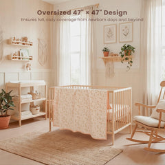 Konssy Muslin Blanket skin friendly material supports comfortable sleep and daily snuggles.