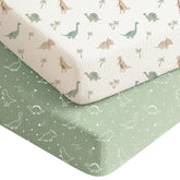 Konssy muslin crib sheets Dino Jungle offer breathable softness for gentle naps