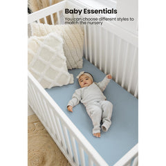 Konssy Muslin Crib Sheets fitted elastic demonstrates secure mattress fit