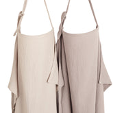 Konssy nursing cover with rigid hoop enables eye contact during feeding.