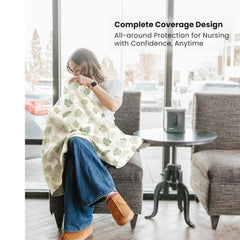Konssy nursing cover adjustable neckband ensures a secure, comfortable fit during feeds.