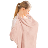Konssy muslin nursing cover pink with rigid hoop for privacy during breastfeeding