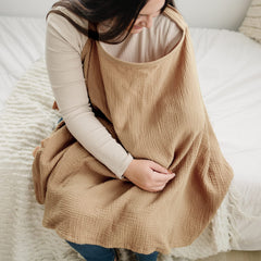 Konssy Muslin Nursing Cover with rigid hoop for clear visibility and air flow