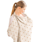 Konssy nursing cover with rigid hoop for easy baby visibility.