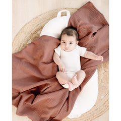 Konssy Muslin Swaddle Blanket Posy Pattern with unisex design for versatile outfits