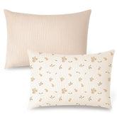 Konssy muslin toddler pillowcase closeup highlights soft cotton texture for gentle skin