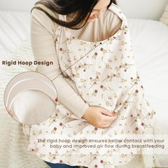 Konssy Muslin Nursing Cover adjustable neckband for a comfortable, customizable fit.