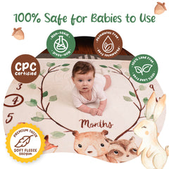 KooKooBaby 47x47 size offers ample space for growing babies during monthly photos