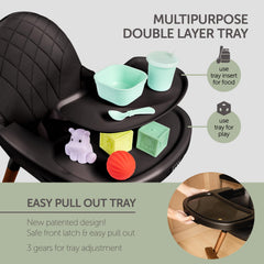 KOOLABABY convertible high chair removable seat cushion simplifies quick wipe-downs
