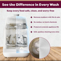 KoolerThings tablets dissolve quickly in bottle washers for effortless cleaning