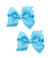 Koolgil baby girl's blue bow-knot hair clip—secure hold for fine hair during photos