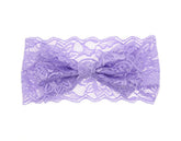 Koolgil Baby Girl Lace Bow Headband in lavender adds photo-ready charm.