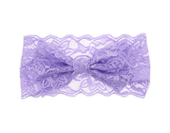 Koolgil Baby Girl Lace Bow Headband in lavender adds photo-ready charm.