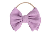 Koolgil baby headband lavender with double bow, ideal for photo sessions.