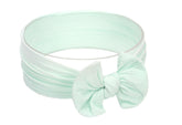 Koolgil Baby Headband mint-green front view highlights soft elastic comfort