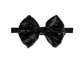 Koolgil bowknot headband with sequins in black, ideal for photo shoots