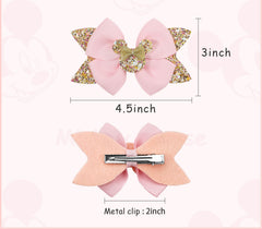 Koolgil glitter ribbon hair clip in sky blue, lightweight shimmer for party looks.