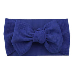 Koolgil royal blue big bow headband front view for cute photoshoots