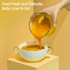 KOROBIE Baby Food Maker Mini White safety lock keeps little chefs safe during prep.