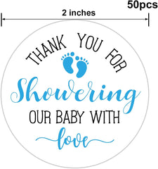 KORTTITALO baby shower favor labels for jars and bags.