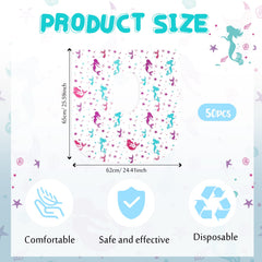 Kosiz Mermaid toilet seat cover folded for portable, easy travel.