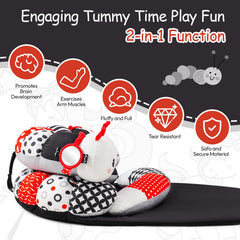 Koty Tummy Time 2in1 Black and White Caterpillar offers versatile early development