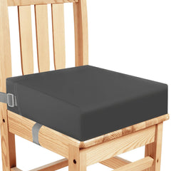 KOXUIUF toddler booster seat closeup shows durable canvas and cushion for comfortable meals.