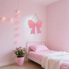 KOYILTD pink bow decor bathroom accents brighten compact spaces