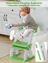 Koyosnier potty seat with 8 height positions fits growing child.