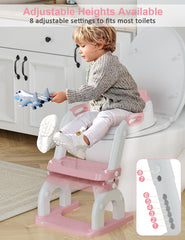 Koyosnier potty seat anti-slip pads keep feet steady on slick floors.