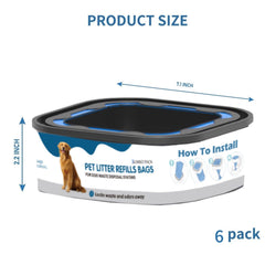 KPPTYTY six-pack jumbo 42ft refill for long-lasting waste bags.