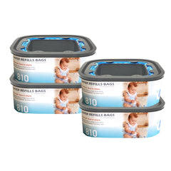 KPPTYTY jumbo square refill fits Diaper Genie Compact for easy diaper disposal.