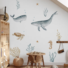 Kreleurs Ocean Wall Decals offer large mural detail for bold underwater drama.
