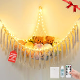 Krislait stuffed animal hammock 55in corner fit demonstrates space-saving storage