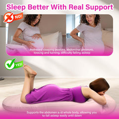KSFJEU full-body-support gray maternity airbed cushions hips and spine.