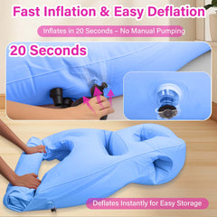 KSFJEU pregnancy pillow back pain blue helps spine and hip alignment.