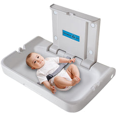 KSITEX baby changing station wall-mounted, space-saving solution for public restrooms.