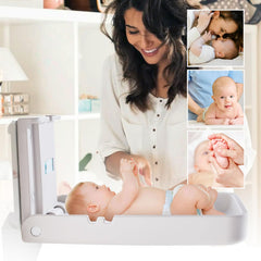 KSITEX changing station with silent-close cylinder for smooth operation during diaper changes.
