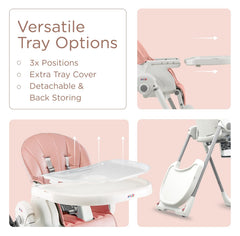 KÜB 3-in-1 foldable high chair adjustable height for growing children.
