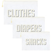 KUIRAN 3pc hospital bag pouches with sturdy zippers for secure organization.