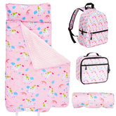 Kulahlik toddler nap mat rolled with carry strap for easy travel and on-the-go rest.