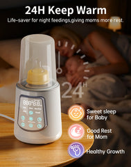 KUMIKIMI 24-hour keep-warm function supports overnight feeding flexibility.