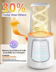 KUMIKIMI water-bath heating for gentle warmth and steady milk temperature.