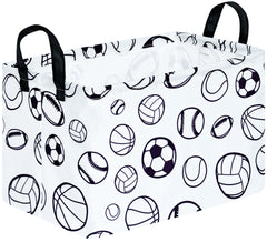 KUNRO basketball storage basket with handles for toy organization.