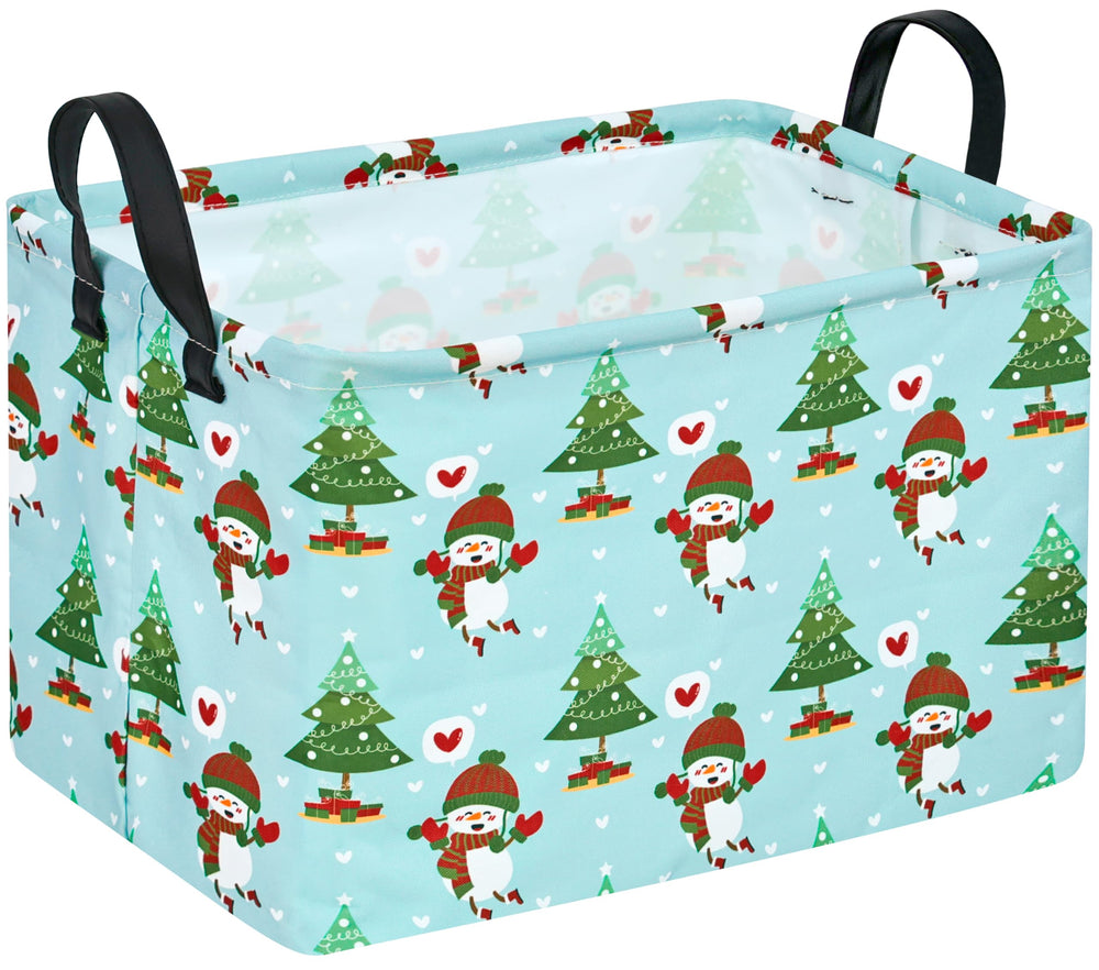 KUNRO Christmas Gift Storage Basket with ghost design adds whimsical festive decor.
