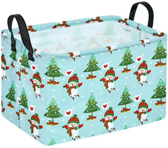 KUNRO Christmas Gift Storage Basket with ghost design adds whimsical festive decor.