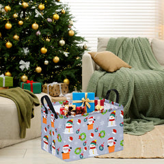 KUNRO Christmas Gift Storage Basket showcases soft pink color for nursery decor and toy storage.